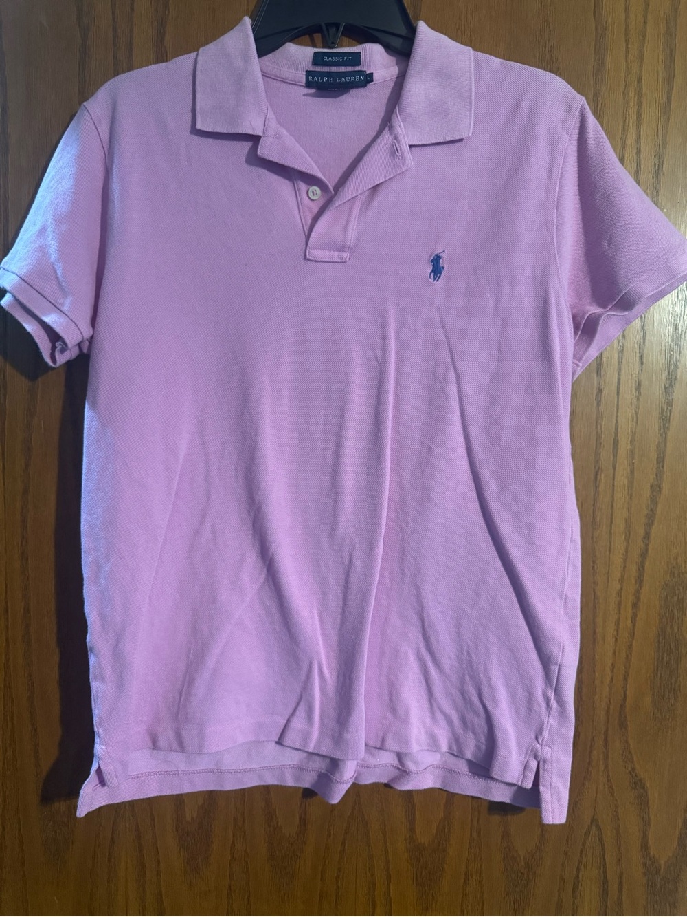 Ralph Lauren Light Pink Polo with Navy Pony